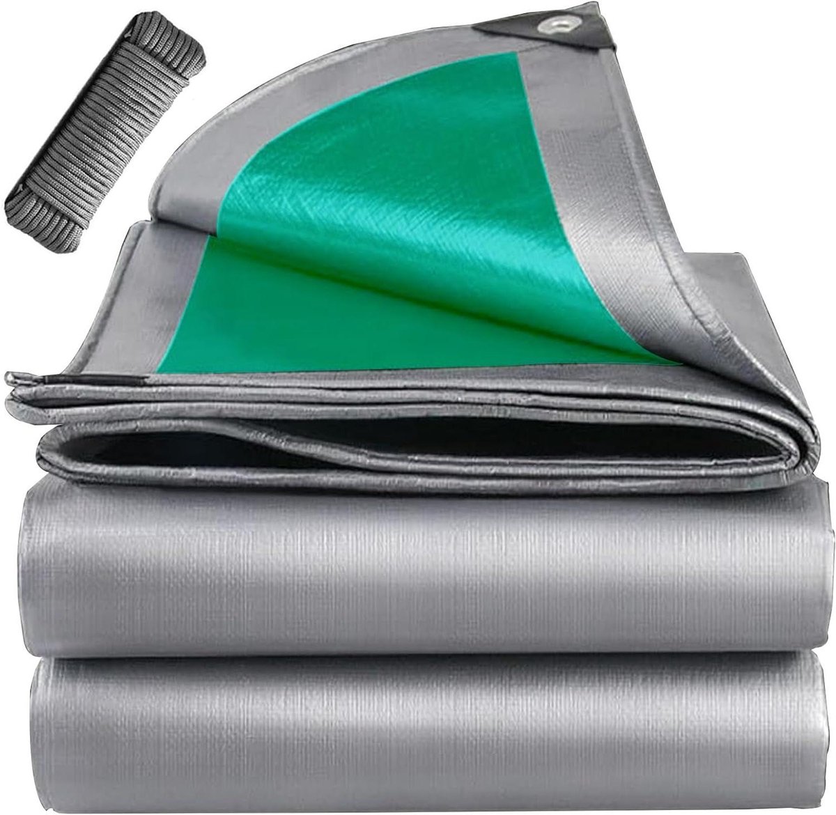 Dekzeil Polyethyleen - Afdekzeil Polyester - Spullen Afdekken - Scheurvast UV Gestabiliseerd - 1.2 x 3 m - Zilver
