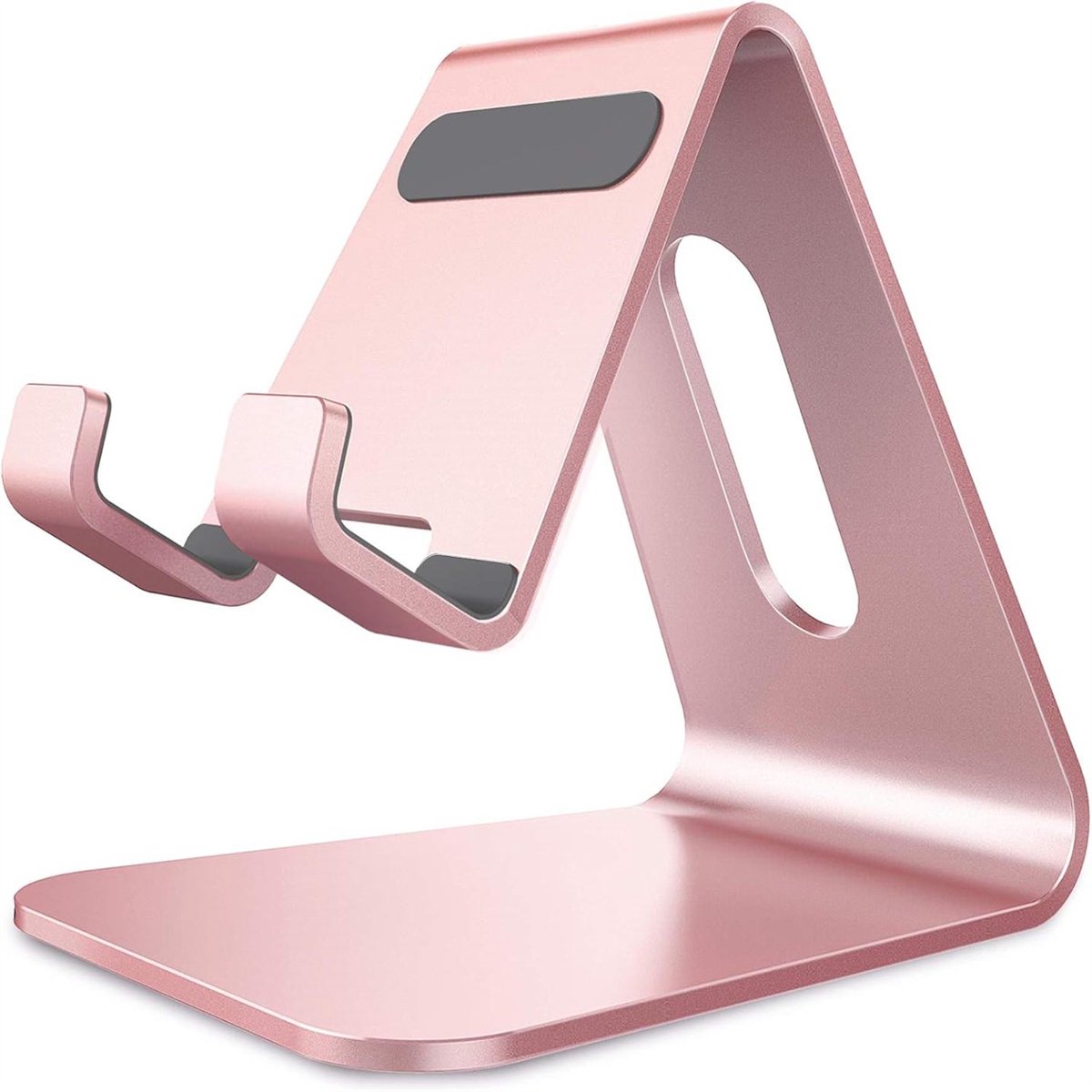 carmdering - Aluminium Telefoonhouder - Smartphone Cradle - Desktop Standaard - Brede Compatibiliteit - Ergonomische Kijkhoek - Robuust Aluminium - Neck Vermoeidheid Verlichten - 1 Stuk-roze