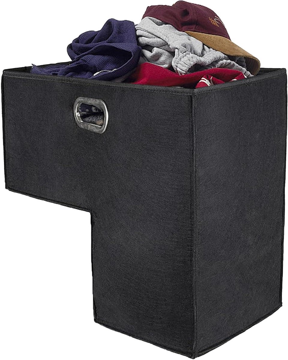 Trappenmand - Opbergmand trap - Ruimte maximaliseren - Stabiel vilten ontwerp - 23.5W x 5.2H cm - Zwart