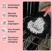 Eat Slow Live Longer Likmat Hartvormig - 19 x 23 cm - Anti-schrok Mat - Slowfeeder - Snuffelmat - 100% siliconen - Vaatwasserbestendig - Voor Hond of Kat - Voerpuzzel Kat - Grijs