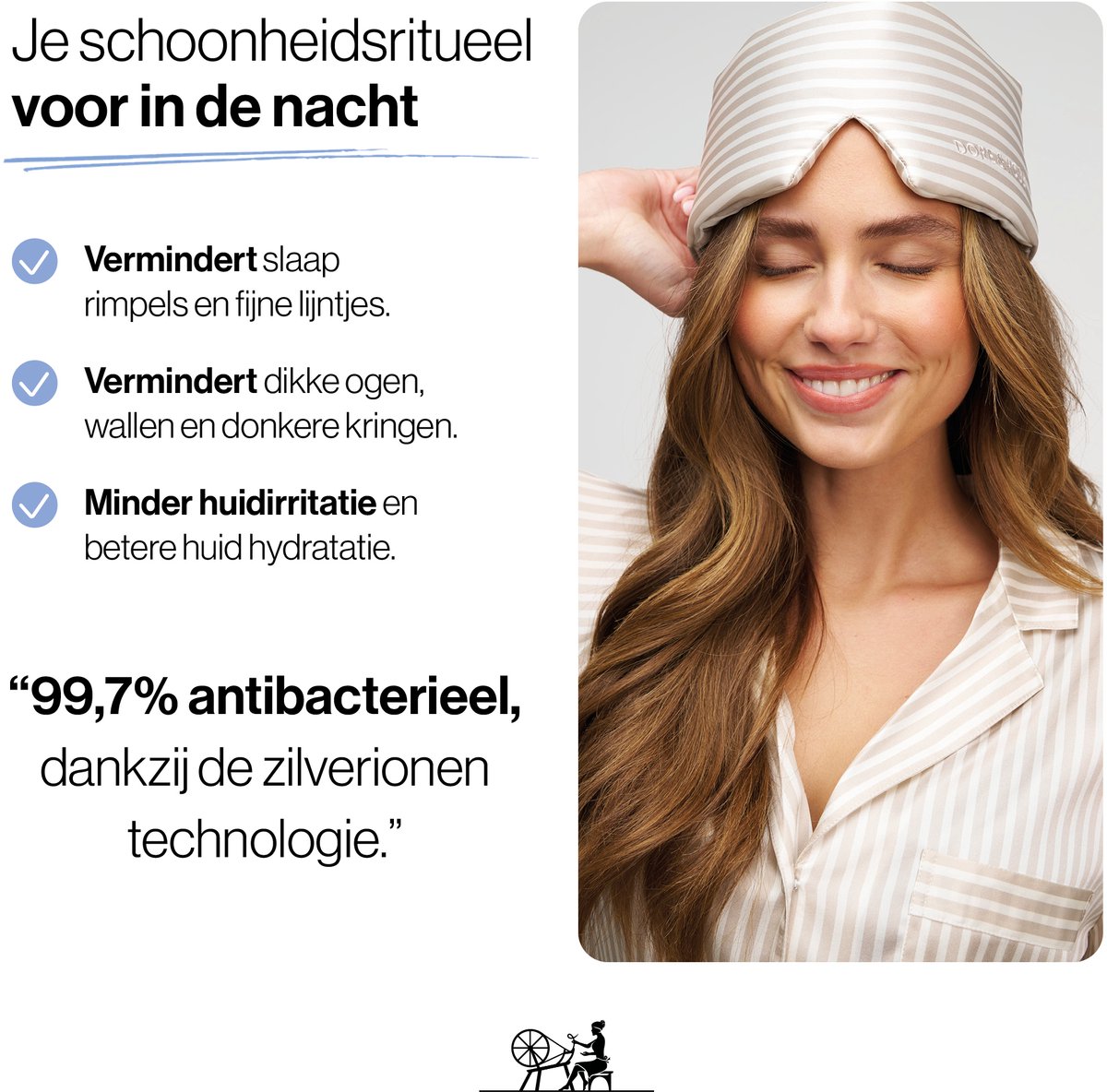 Dore & Rose - Slaapmasker - Oogmasker - Zijden Slaapmasker Voor Mannen en Vrouwen - Deep Sleep Mask - Eye Mask - Verduisterend - Wallen - Geel - Nº 94 La Lumiére du Matin — afbeelding 5
