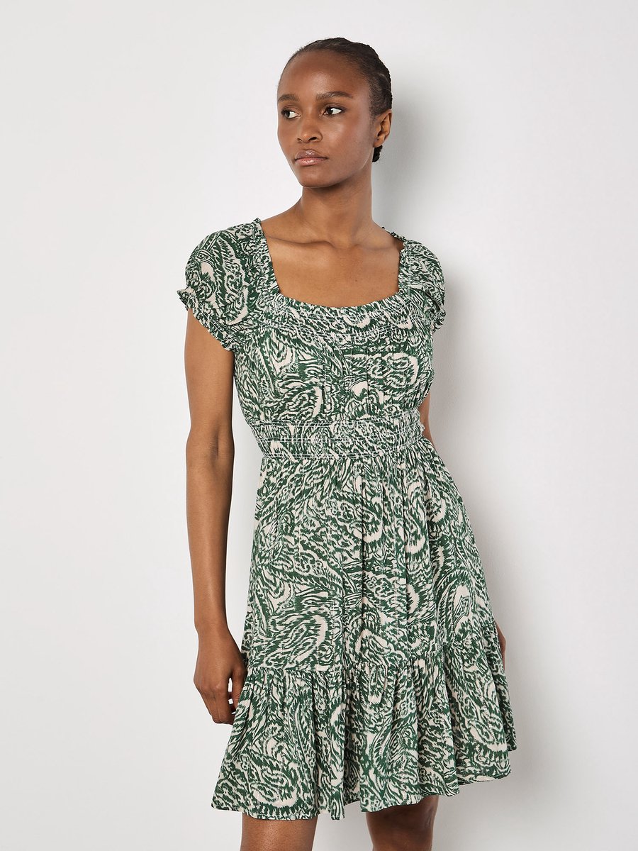 Paisley melkmeisje mini-jurk