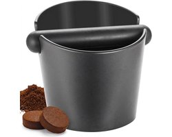 Koffieklopbox - Espresso afvalbak - Koffiedik Verzamelen - Antislip basis - 12.7 cm diep - Matzwart