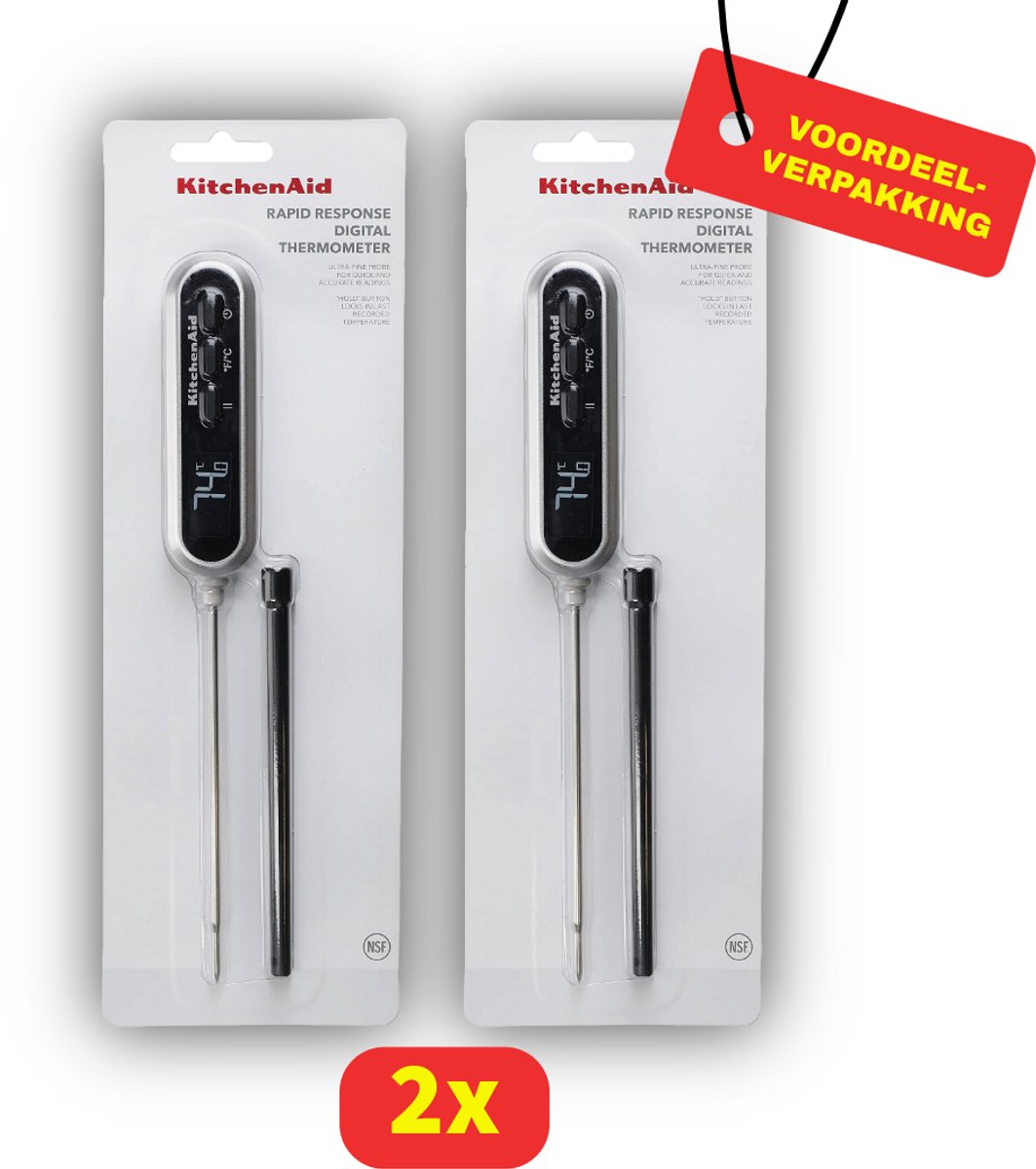KitchenAid - Rapid Response Digital Thermometer - Voordeelverpakking 2 Stuks!!!