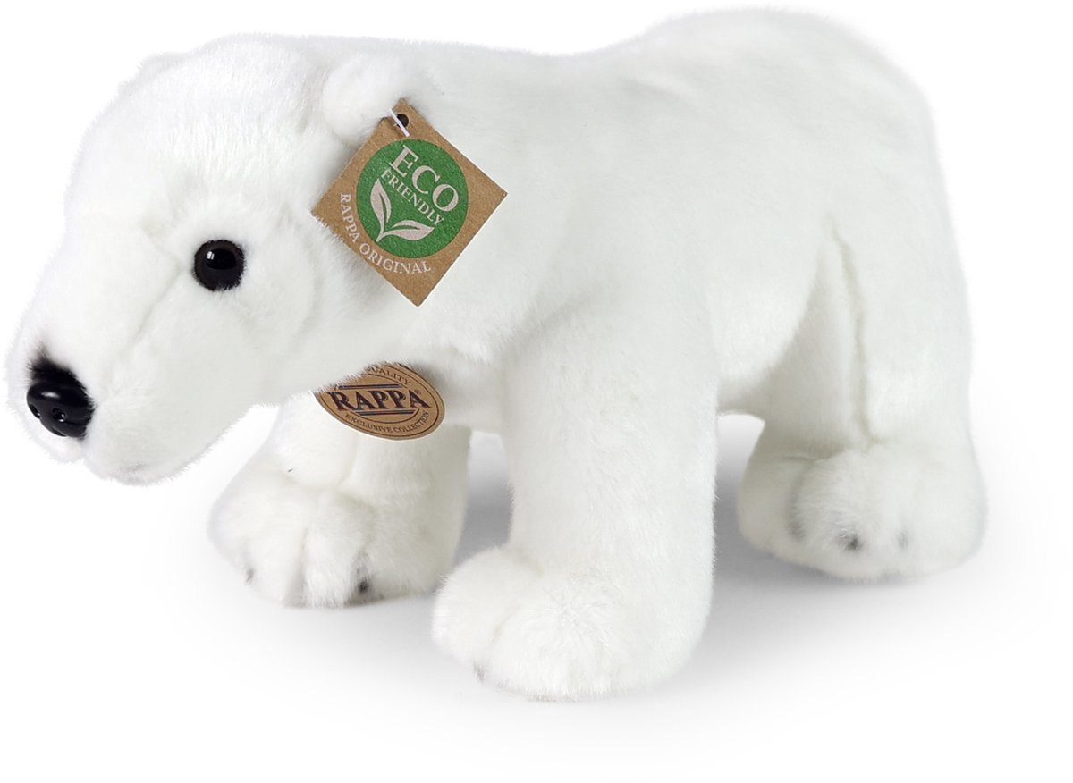 Rappa Pluche IJsbeer 30 cm Milieuvriendelijk - ECO knuffel