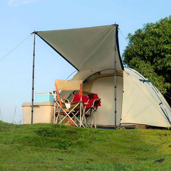 Telescopische Tentpalen - Zeilstokken Verstelbaar - Kamperen Buiten - Ultralicht Koolstofvezel - 300 cm - Zwart — afbeelding 2