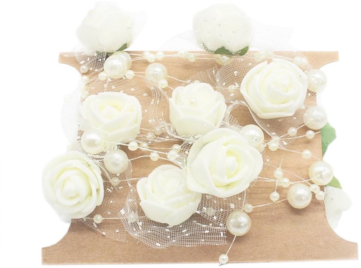 Perlengarland String 2 Meter - Roze Parelsnoer voor Decoratie en DIY-projecten