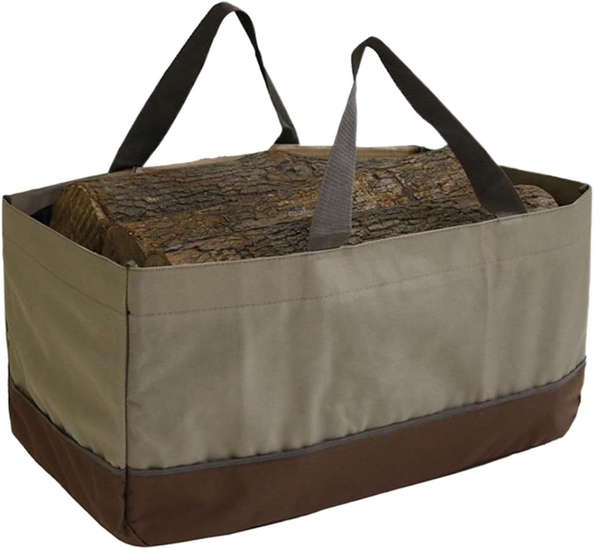 Houttas - Draagtas Hout - Haardhout Vervoeren - Waterdicht Oxford Materiaal - 61x28x30 cm - Zwart