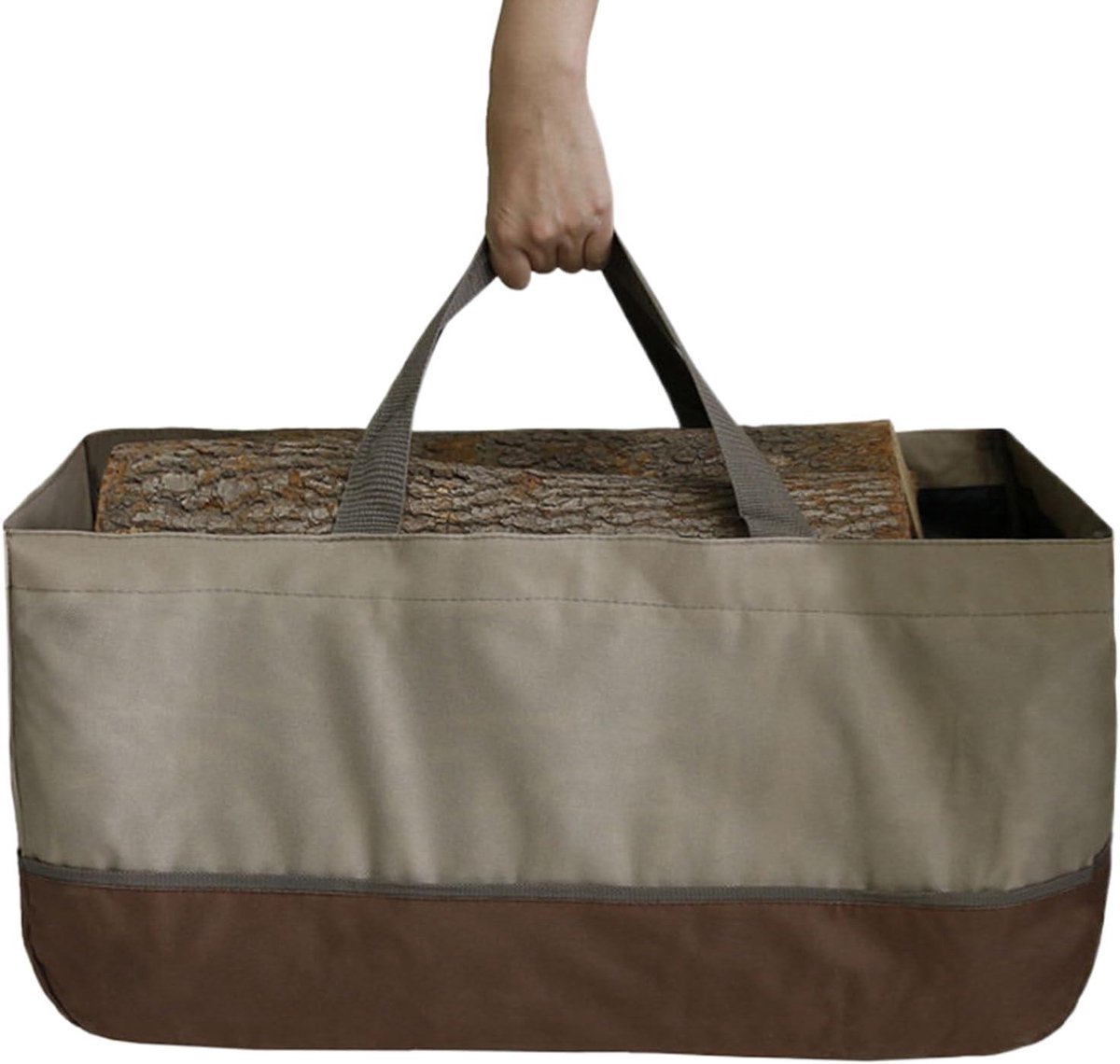 Brandhoutzak - Houten Draagtas - Open Haard Vullen - Waterdichte Oxford Stof - 61x28x30cm - Veelkleurig