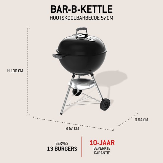 Weber Bar-B Kettle Ø 57 cm van Merkloos — afbeelding 2