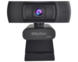 Meetion CAM601 – Webcam – Full HD 1080P – Verstelbare Focus – Clip-on Design – Universele Bevestiging – Zwart