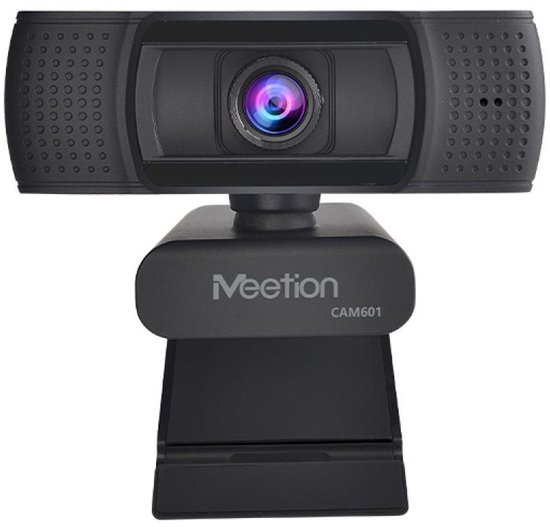 Meetion CAM601 - Webcam - Full HD 1080P - Verstelbare Focus - Clip-on Design - Universele Bevestiging - Zwart