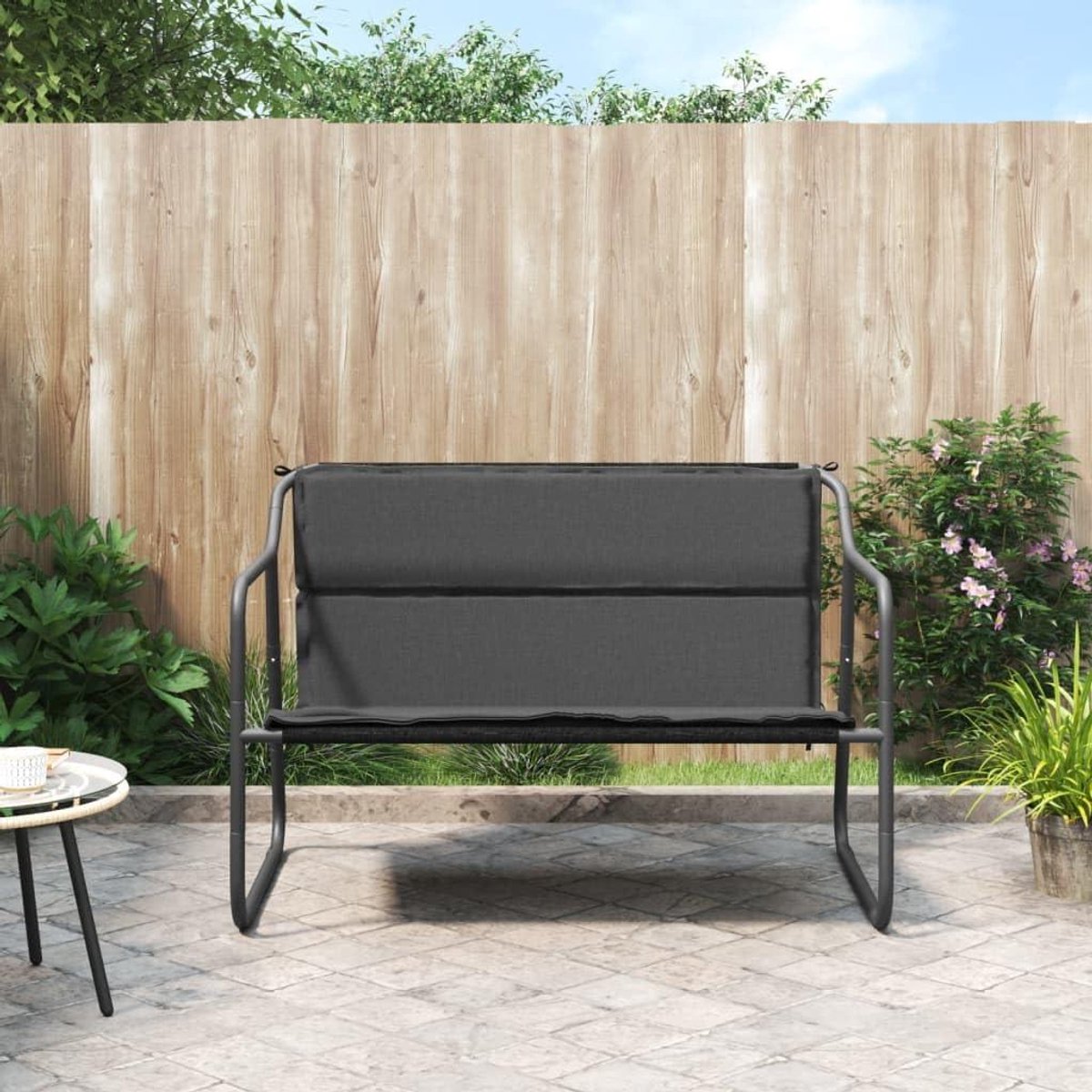 Tuinbank 2-zits - Buitenbank Outdoorbank - Ontspannen Buiten Zitten - Uv-bestendig Textielweefsel - 110 kg max - Antraciet