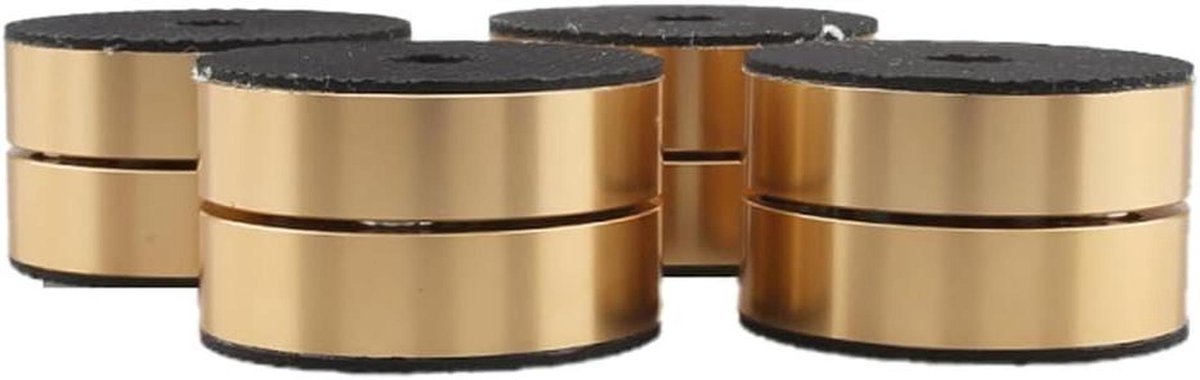 Luidspreker Isolatievoeten - Trillingsdempers Aluminium - Geluidskwaliteit Verbeteren - 94% Vibratie Absorptie - 40 x 23 mm - Goud