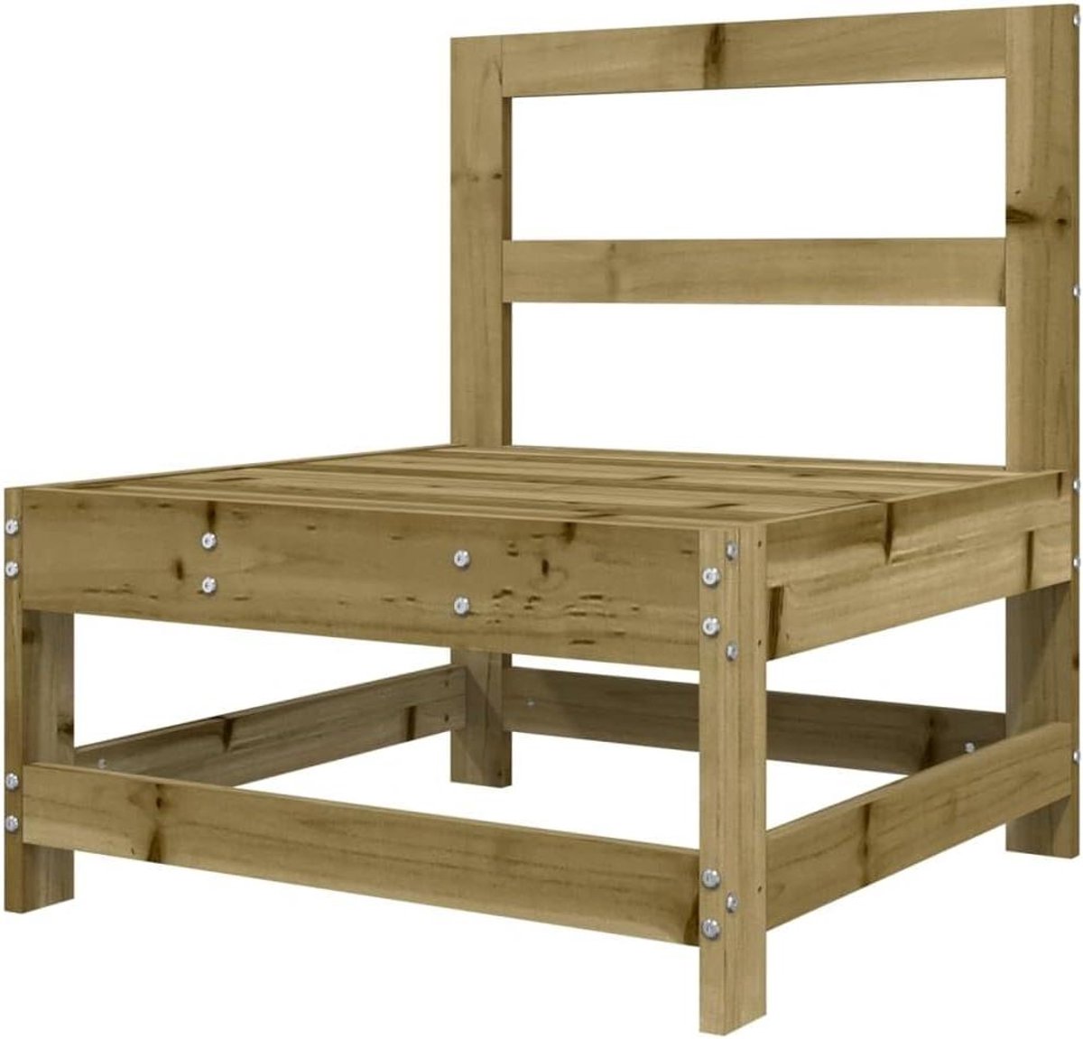 Houten Tuinbank - Tuinstoel Hoekbank - Buiten Zitten - Lattendesign - 62 x 62 x 70.5 cm - Natuurlijk