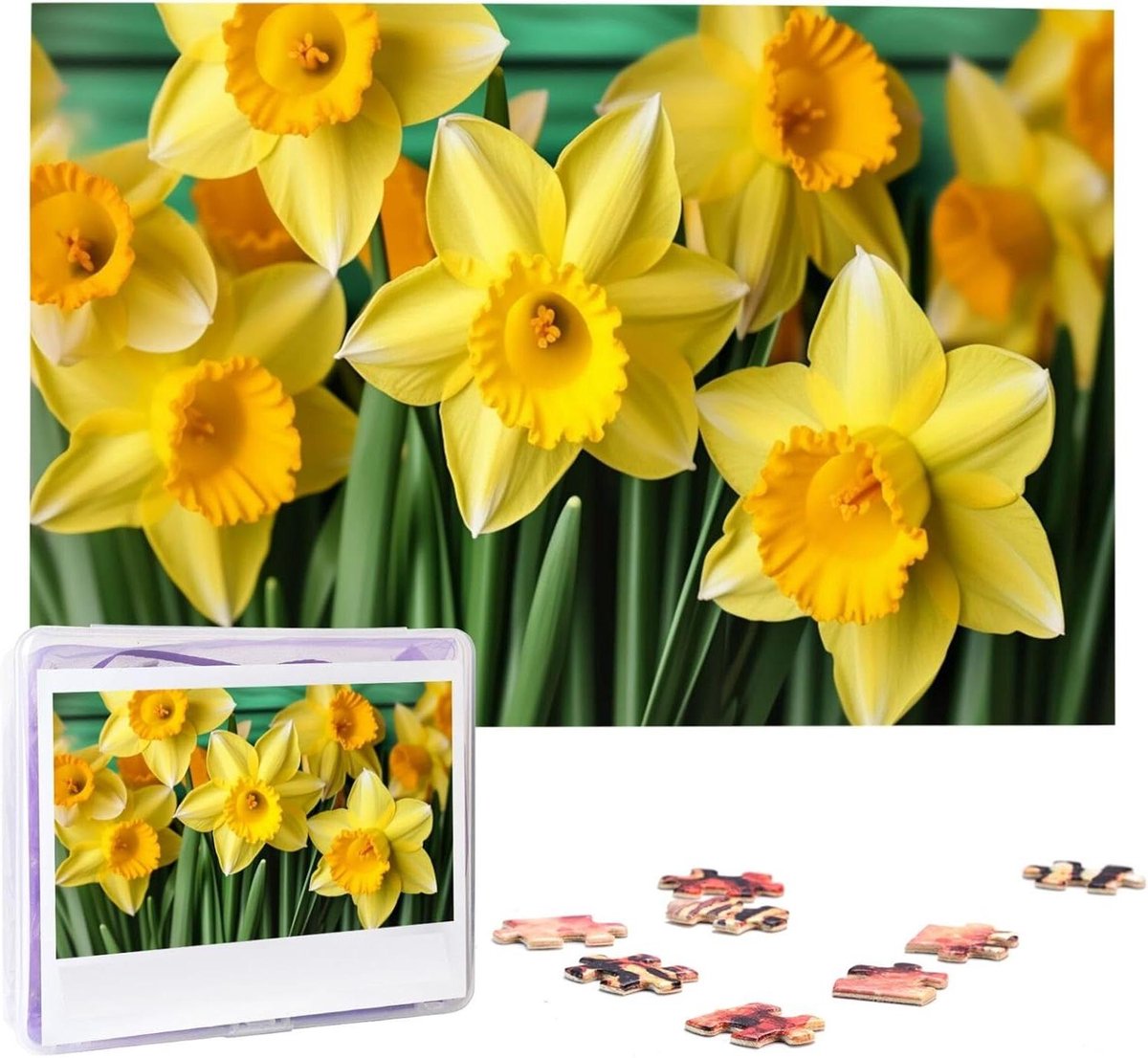 Legpuzzels 1000 Stukjes - Volwassen Puzzel Bloemen - Ontspanning en Geheugen - Houten Materiaal Speciale Film