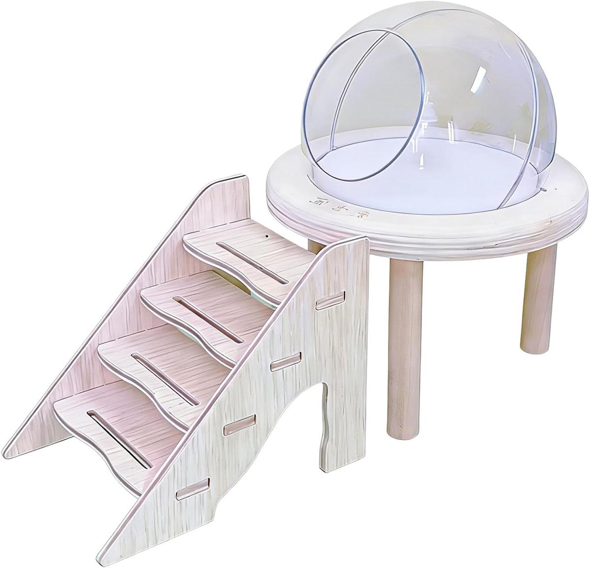 Zandbad Hamster - Zandbak Kleine Dieren - Verzorging Habitat - Transparant Met Ladder - 15 x 12 x 7 cm