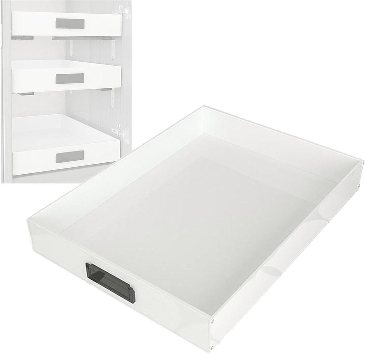 Schuiflade Organizer - Uittrekbare Lade - Keuken Opbergen - Stil En Soepel - 35 x 405 cm - Wit