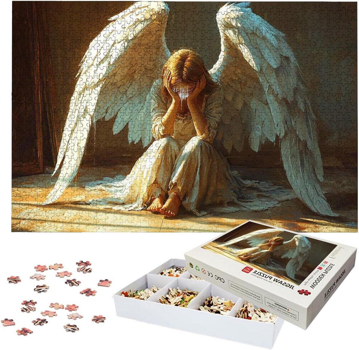 Houten Puzzel - Legpuzzel Volwassenen - Ontspanning en Geheugentraining - Lettermarkering op Achterkant - 122 x 81 cm - Meerkleurig