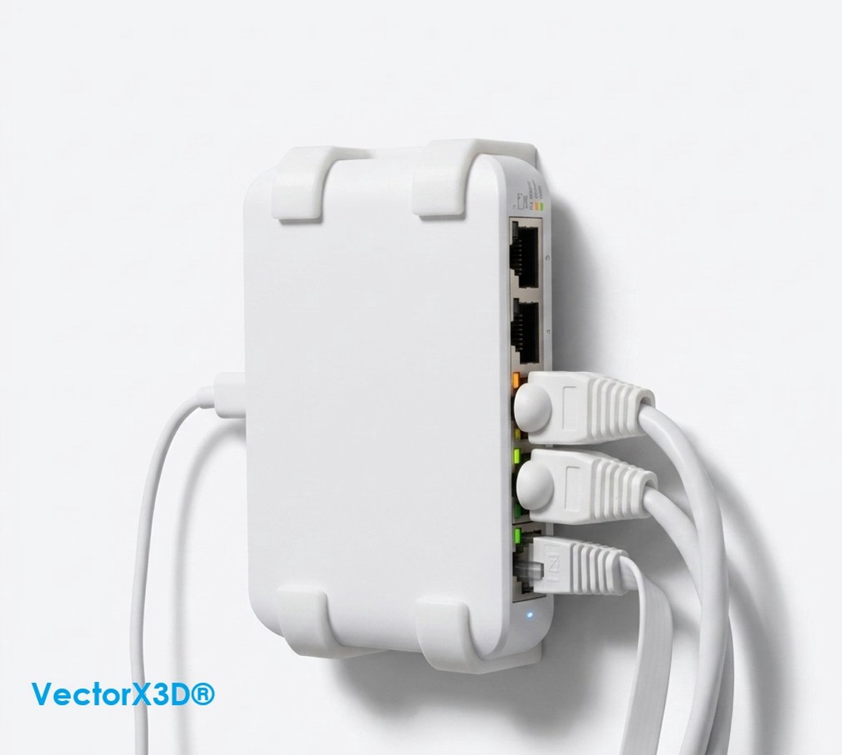 Muurbeugel geschikt voor Ubiquiti Flex Mini 2.5G netwerk switch Wandhouder | Stevige Muur Beugel | Wall Mount Houder - Inclusief Bevestigingsmateriaal - VectorX3D®