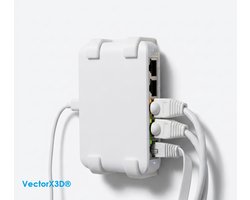 Muurbeugel geschikt voor Ubiquiti Unify USW Flex Mini 2.5G netwerk switch Wandhouder | Stevige Muur Beugel | Wall Mount Houder - Inclusief Bevestigingsmateriaal - VectorX3D®
