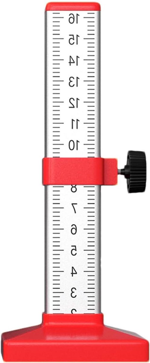 Vloertegelliniaal - Tegellegger gereedschap - Nauwkeurig Tegels Leggen - Dubbelzijdig Meetgereedschap - 16 x 6.5 x 6.5 cm - Rood