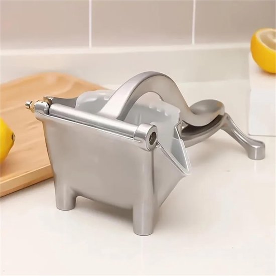 Citruspers - Handpers Sapcentrifuge - Sap Extraheren - Hefboommechanisme - 24 x 12 x 12 cm - Zilver — afbeelding 2