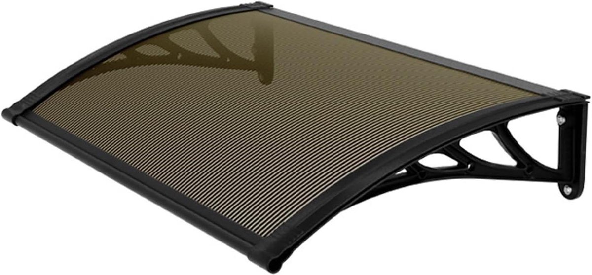 Deurluifel - Regenkap Buitendeur - Bescherming Buiten - Polycarbonaat met Aluminium - 60 x 120 cm - Zwart