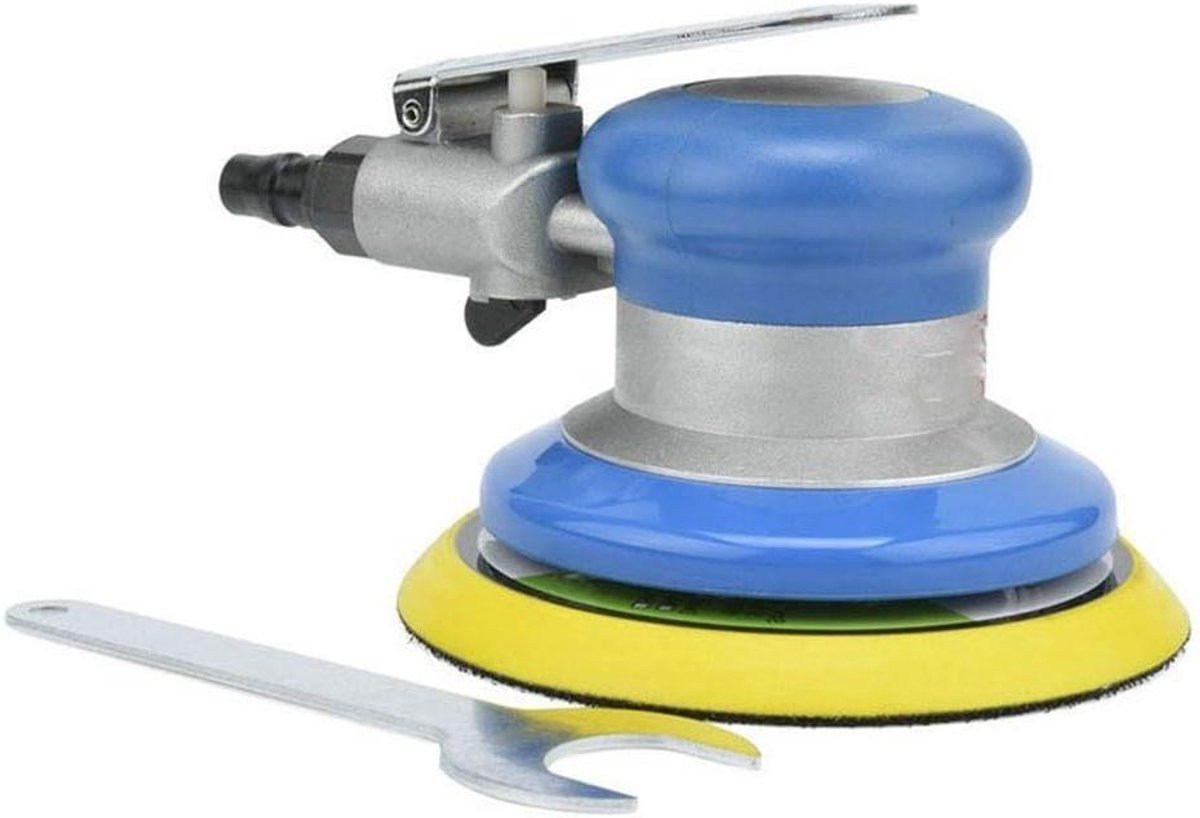 Schuurmachine - Polijstmachine Schuurapparaat - Oppervlakken Glad Maken - Palm Druk Schakelaar - 125mm - Grijs
