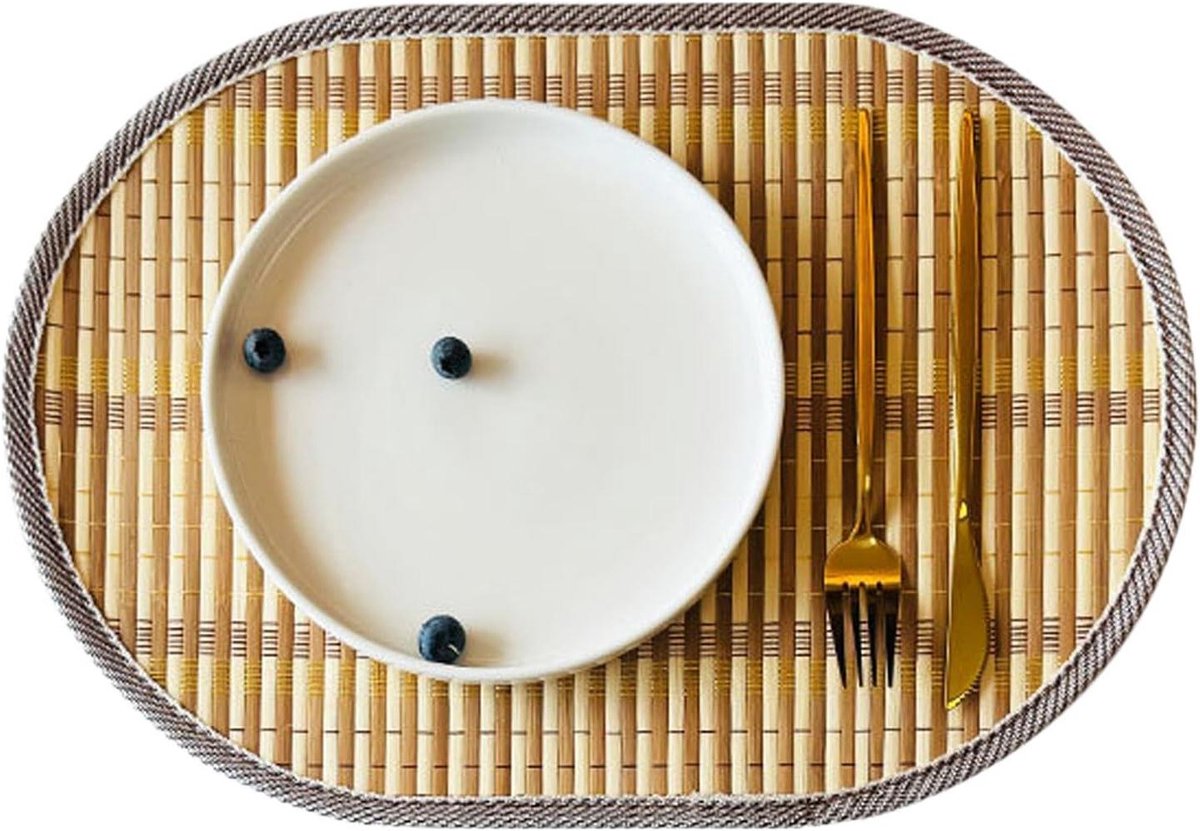 Geweven placemat - Tafelmat kussen - Bescherming keuken - Duurzaam materiaal - 43x30 cm