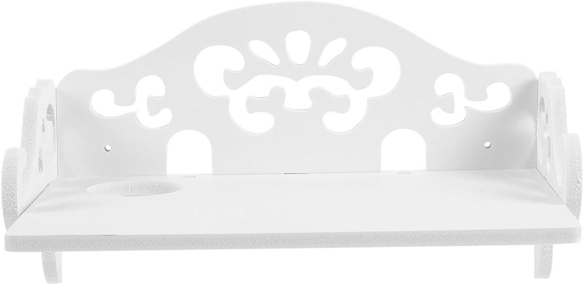 Opberghouder Routers - Wandrek Router - Ruimte Organiseren - Eenvoudig Ontwerp - 24x16cm - Wit