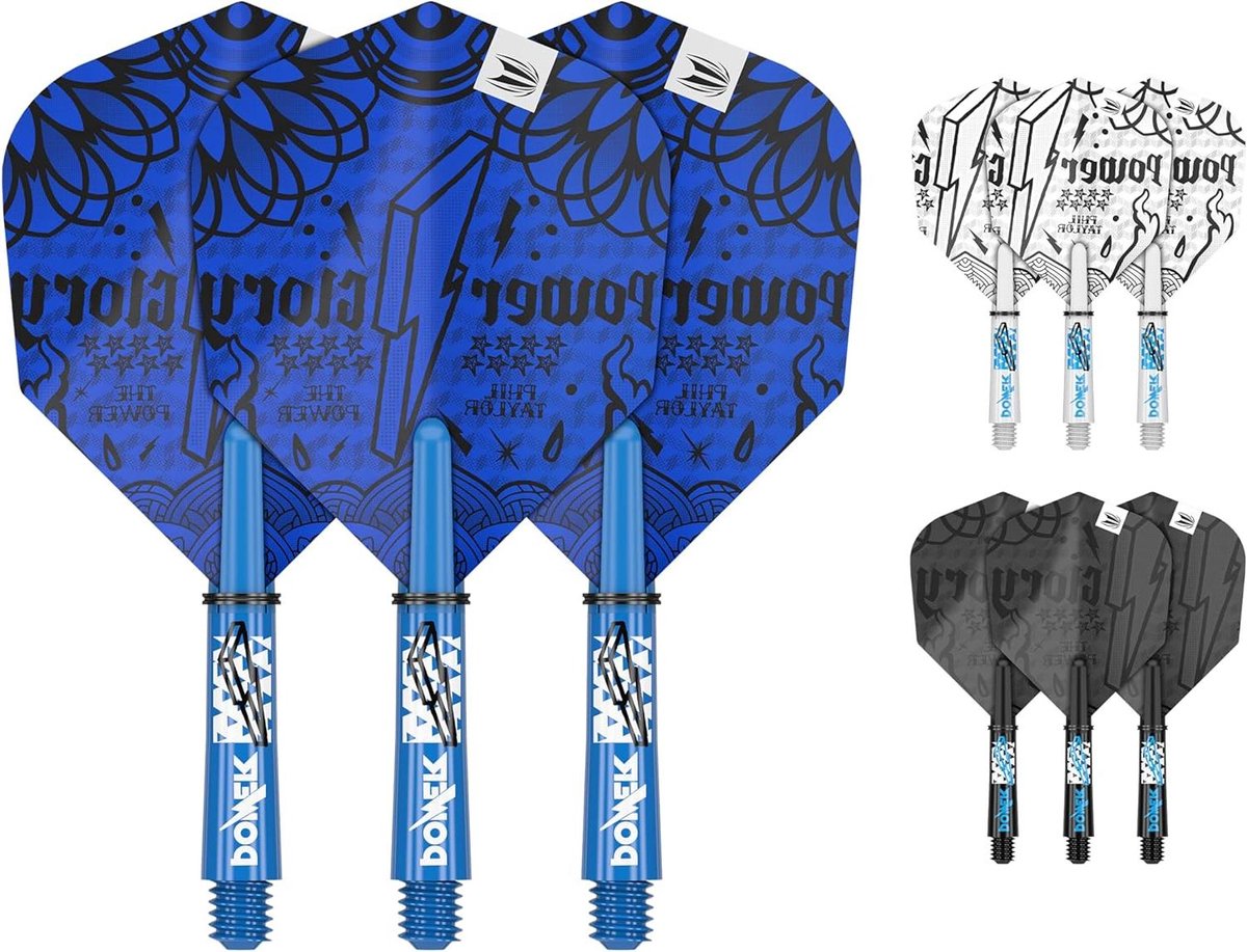 Dartpijlen Accessoires Set - Shafts en Flights - Darts Spelen - Player Endorsed Ink Design - 9 Sets - Multicolor
