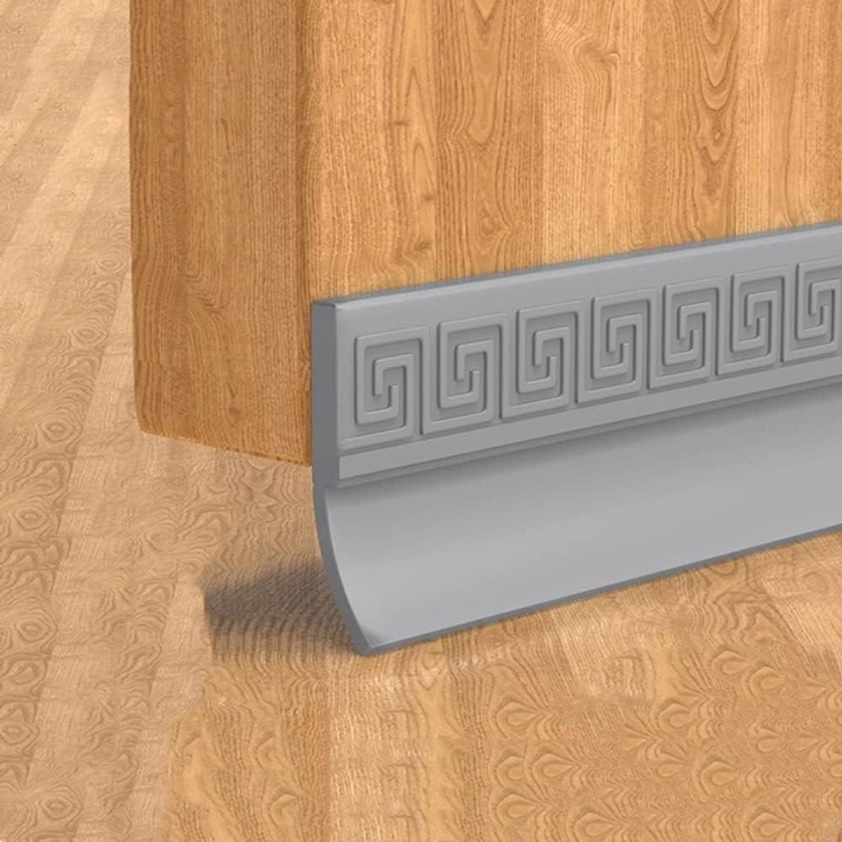 Deur Tochtstrip - Windstopper Onderdeur - Tocht Buiten Houden - Zelfklevend Siliconen - 100 cm - Grijs