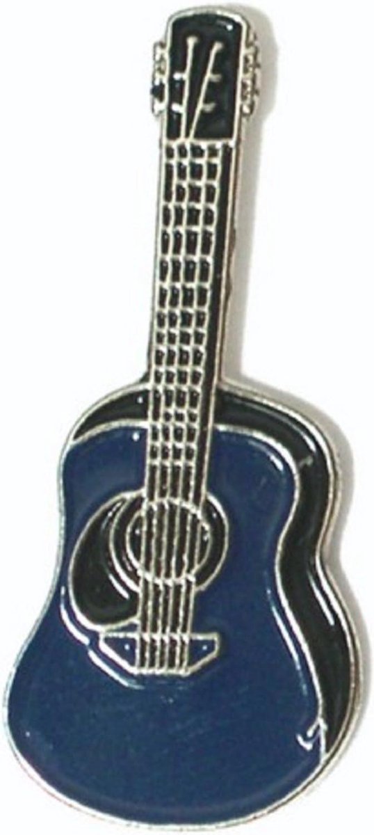 Metalen Emaille Pin - Muziek Badge - Accessoire Dragen - Handafwerking - 3 cm - Blauw