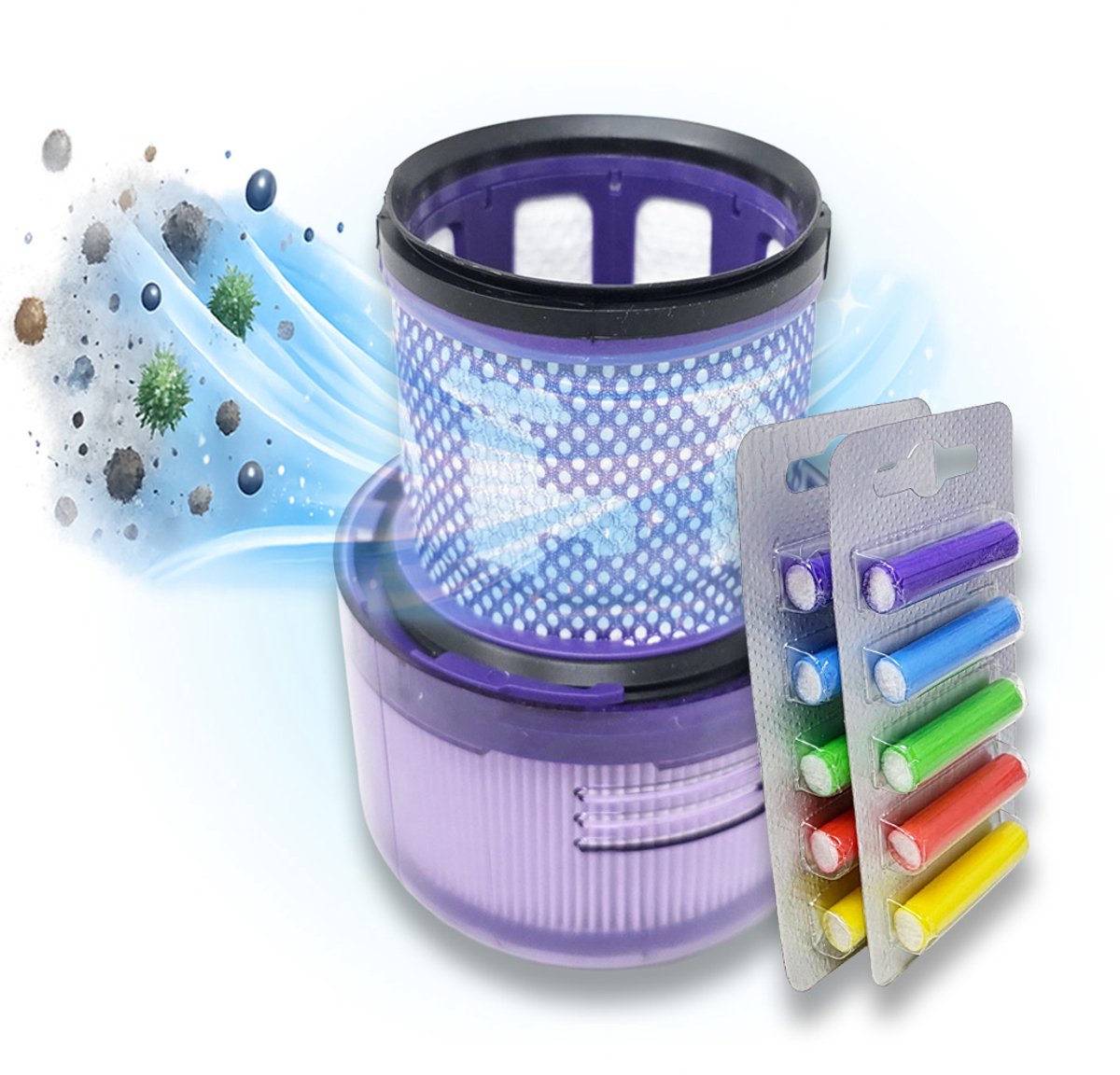 Wasbaar filter geschikt voor Dyson v11 v15 - SV14 SV15 SV17 SV22 SV28 SV47 +10x geurstaafjes vervangt: #970013-02 #97001302