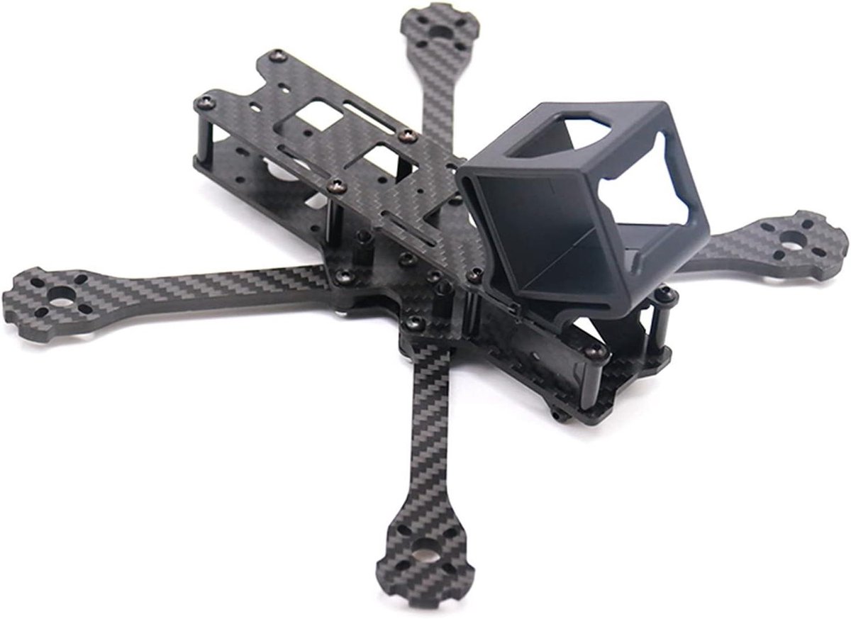 Drone Frame Kit - Quadcopter Frame - FPV Racing - Koolstofvezel Constructie - 5 inch - Zwart