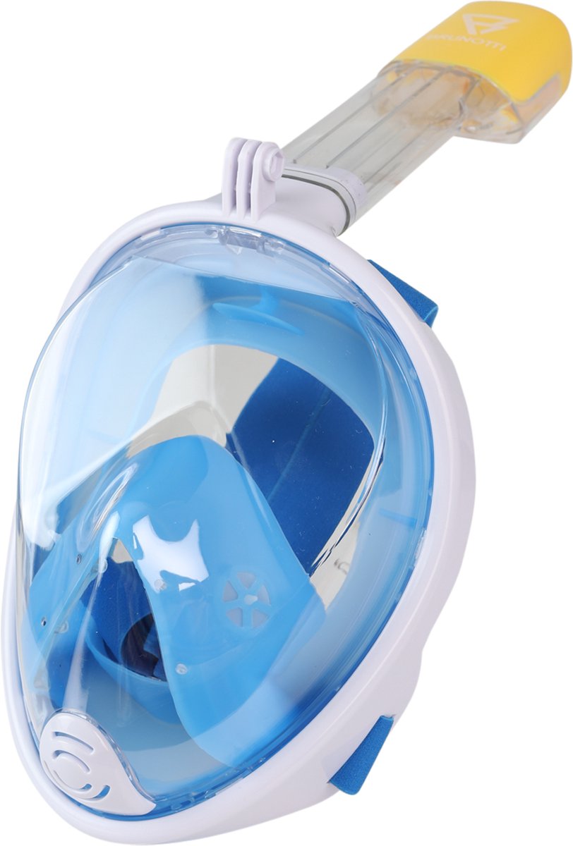 Brunotti Snorkelmasker Volwassenen Full Face Duikmasker Snorkelset 180° Kijkhoek Beslaat Niet Blauw
