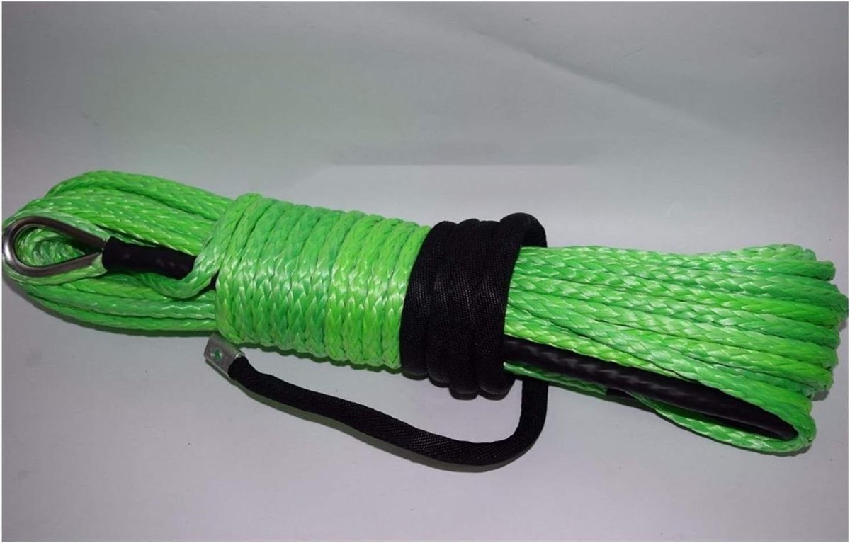 Lier Touw - Synthetisch Kabel - Off-Road Gebruik - Lage Terugslag - 8mm x 30m - Groen