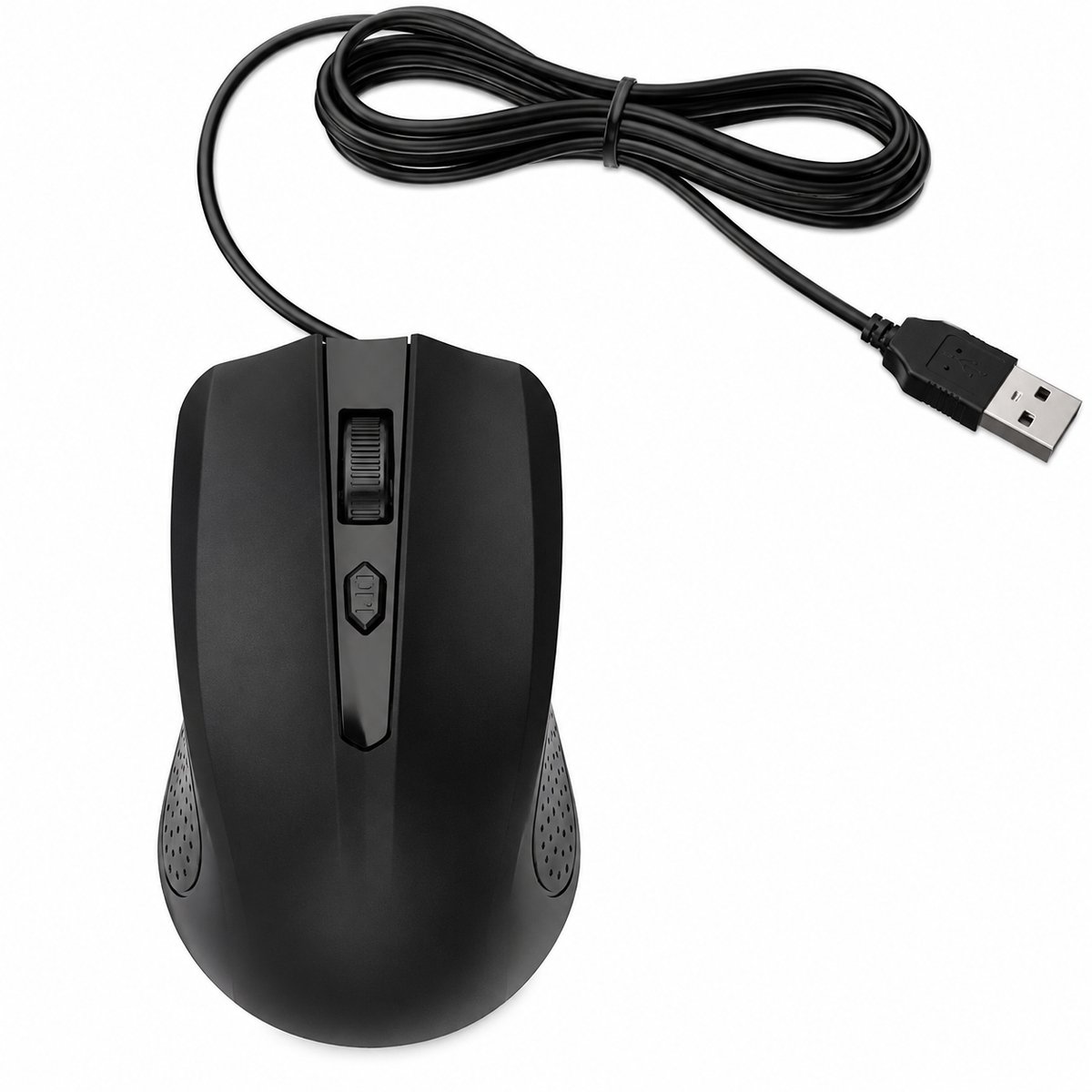 Bedrade Optische Muis – USB Computermuis – Tot 1000 DPI – Met Scrollwiel en DPI-knop – Geschikt voor Laptop en PC – Zwart