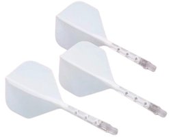Cuesoul - ROST T19 Integrated Dart Flights - Standard Shape - Clear White