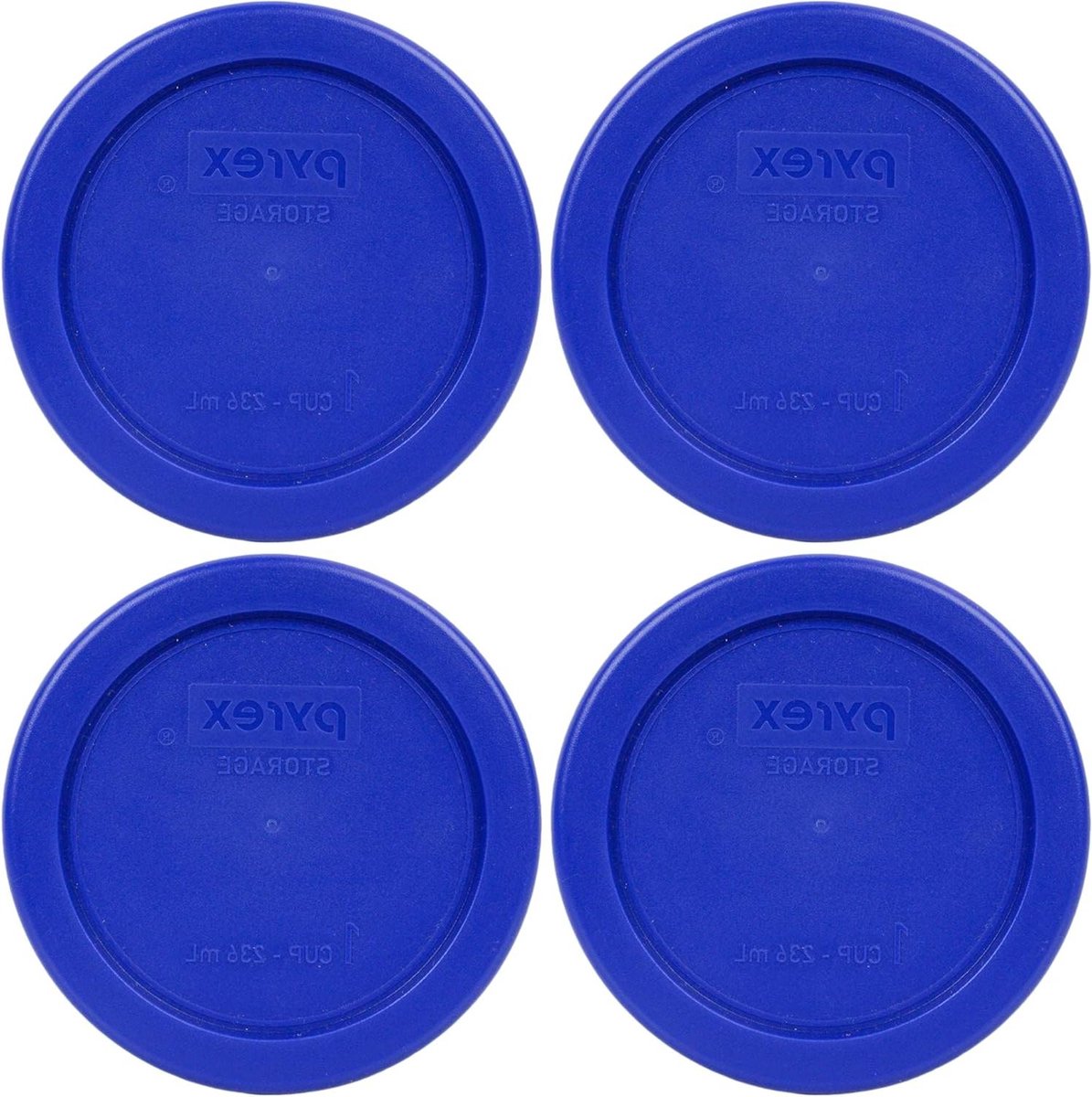Opbergdeksel Rond - Plastic Deksel - Voedsel Bewaren - Vaatwasserbestendig - 1 Cup - Kobaltblauw