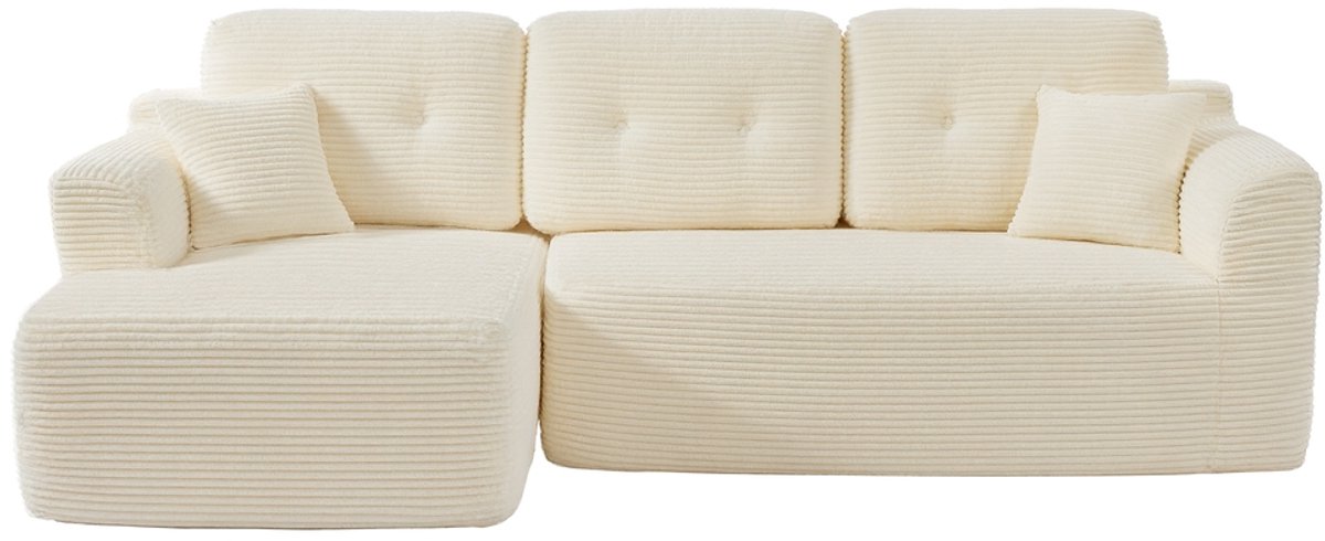 Modulaire hoekbank - 244 breed - Schuim met hoge dichtheid - Chaise longue aan linkerkant - Vacuümverpakt
