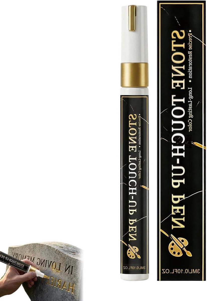 Steenreparatie Pen - Gouden Marker - Inscripties Herstellen - Waterdichte Formule - 3 ml - Goud