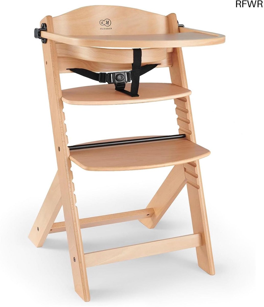 Kinderstoel 3-in-1 - Hoge stoel - Samen eten - 5-voudig verstelbaar - 49 x 495 x 795 cm - Natuurlijk hout