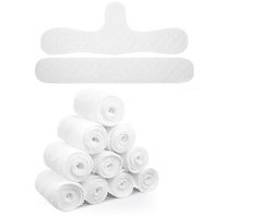 Zweetabsorberende Pads - 10 Stuks - Borstzweetpad - Tegen BH Zweet - Katoenen Bh-Pads - Herbruikbare zweethanddoeken - Zweetstoppers Borsten - 46X8cm - Wit