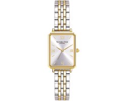 Victoria Hyde “Hampton”- Horloge Dames Rechthoekig - Zilver Goud - Dames - Goudkleurig - verstelbaar Schakelband - Waterdicht - 12mm - Cadeau Voor Vrouw - Luxe Horlogedoos