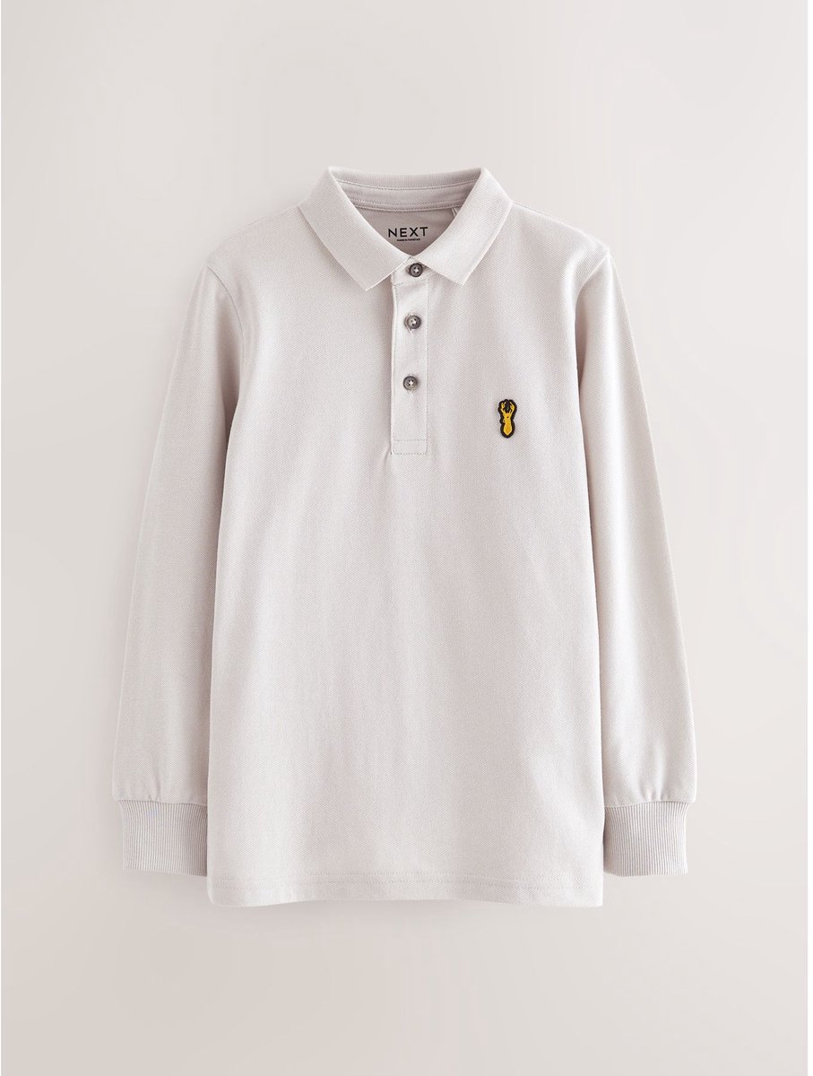 Next - Jongens - Poloshirt met lange mouwen - Grijs