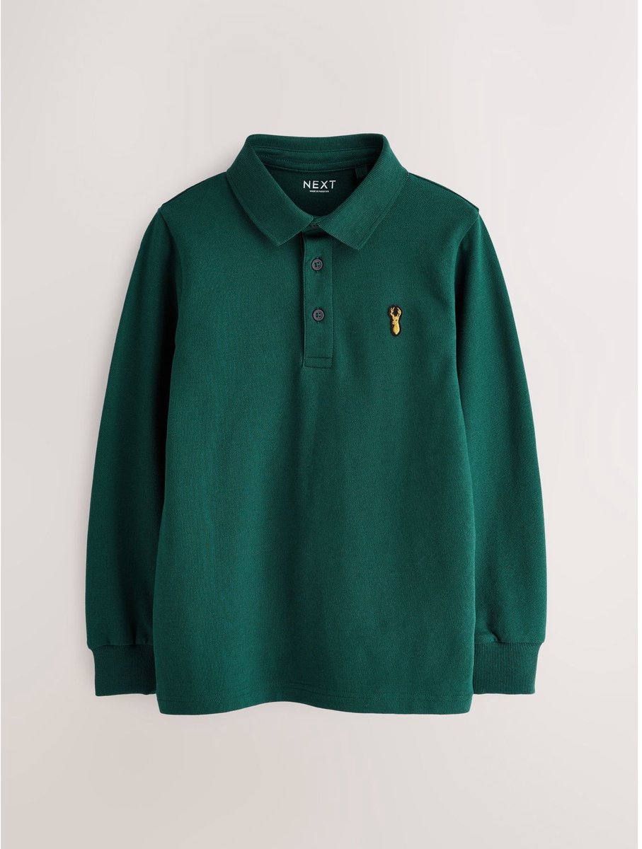Next - Jongens - Poloshirt met lange mouwen - Groen