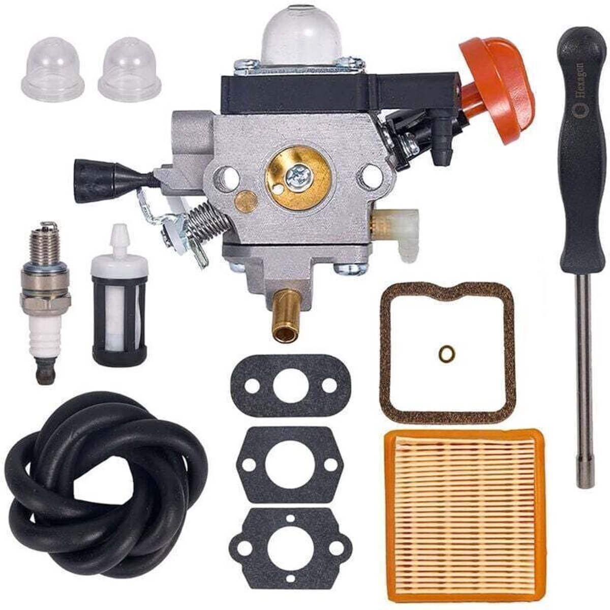 Carburateur Geschikt voor Stihl FS131 FS131R FS311 KM131 HT131 HT132 HT133 HT134 HT135, en Geschikt voor de afstelset 4180-120-0617 en de luchtfilterset 4180 1417 0300.