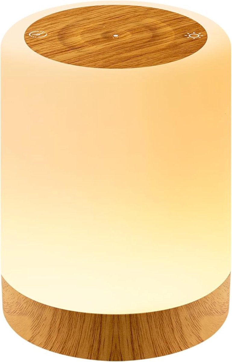 Glowy Nachtlampje LED – Draadloze Tafellamp met 256 Kleuren en 3 Modi – Met Timer & Geheugenfunctie – Nachtlamp met Touchpaneel voor Kinderen en Volwassenen – Sfeerverlichting voor Slaapkamer en Woonkamer
